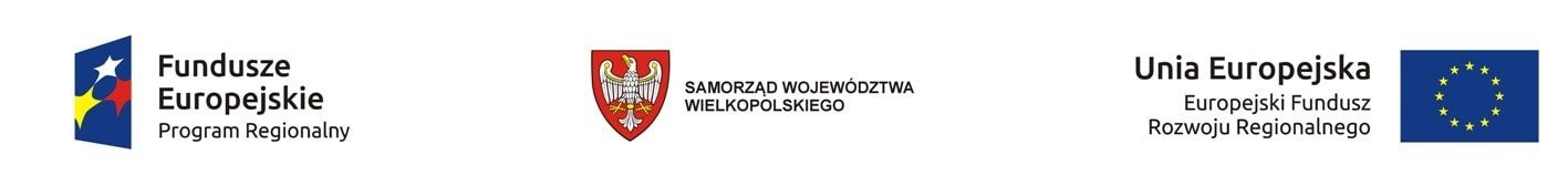 Tablica z logotypami Unii Europejskiej oraz Samorzadu Województwa Wielkopolskiego